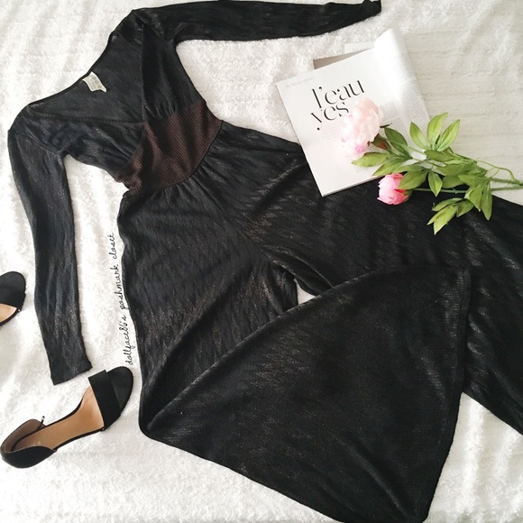 Free People Pants - FP Vintage Style Semi Sheer Knit Jumpsuit